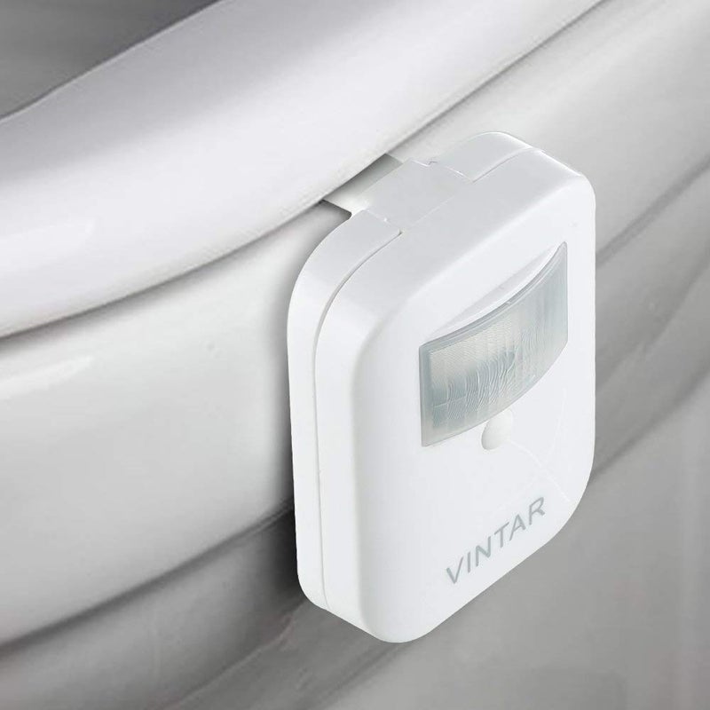 VINTAR 2 Pack Rechargeable 16 Color Motion Sensor LED Toilet Night Light, 5 Stage Dimmer, IP67 Waterproof, Light Detection - Image 5